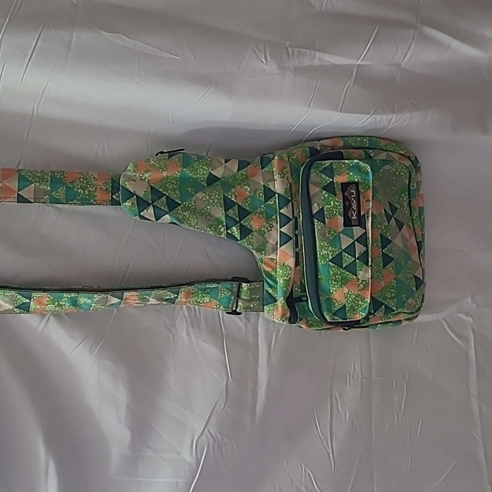 Kavu Triangle Geometric Multi Pocket Outdoor Zipper Hiking Bag